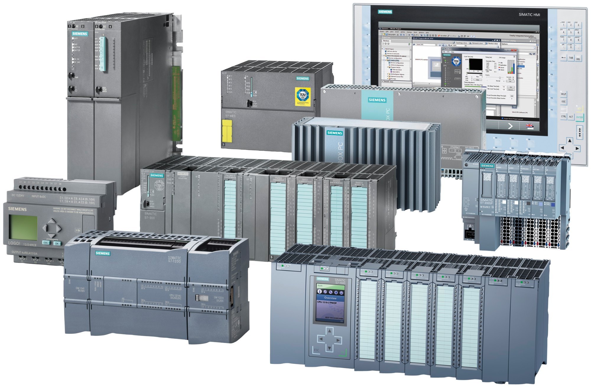 Different brands PLC, VFD, HMI, servo drive, servo motor, SMPS etc.